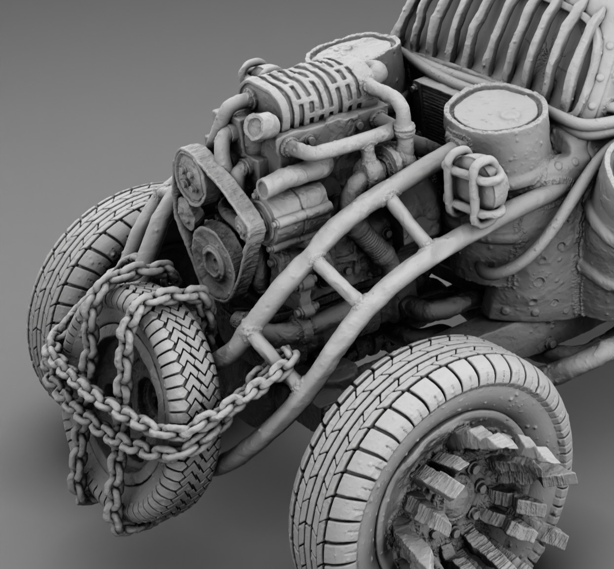 Mad Car 3D print model_3