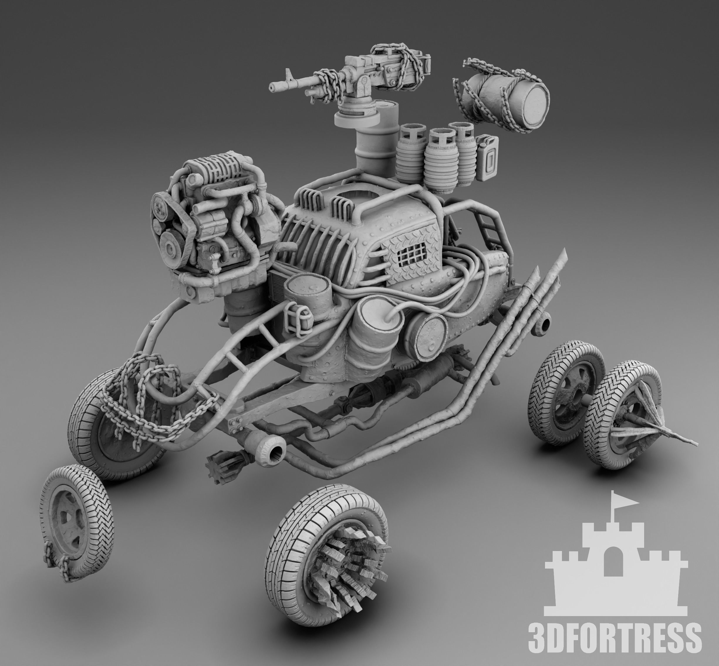 Mad Car 3D print model_2