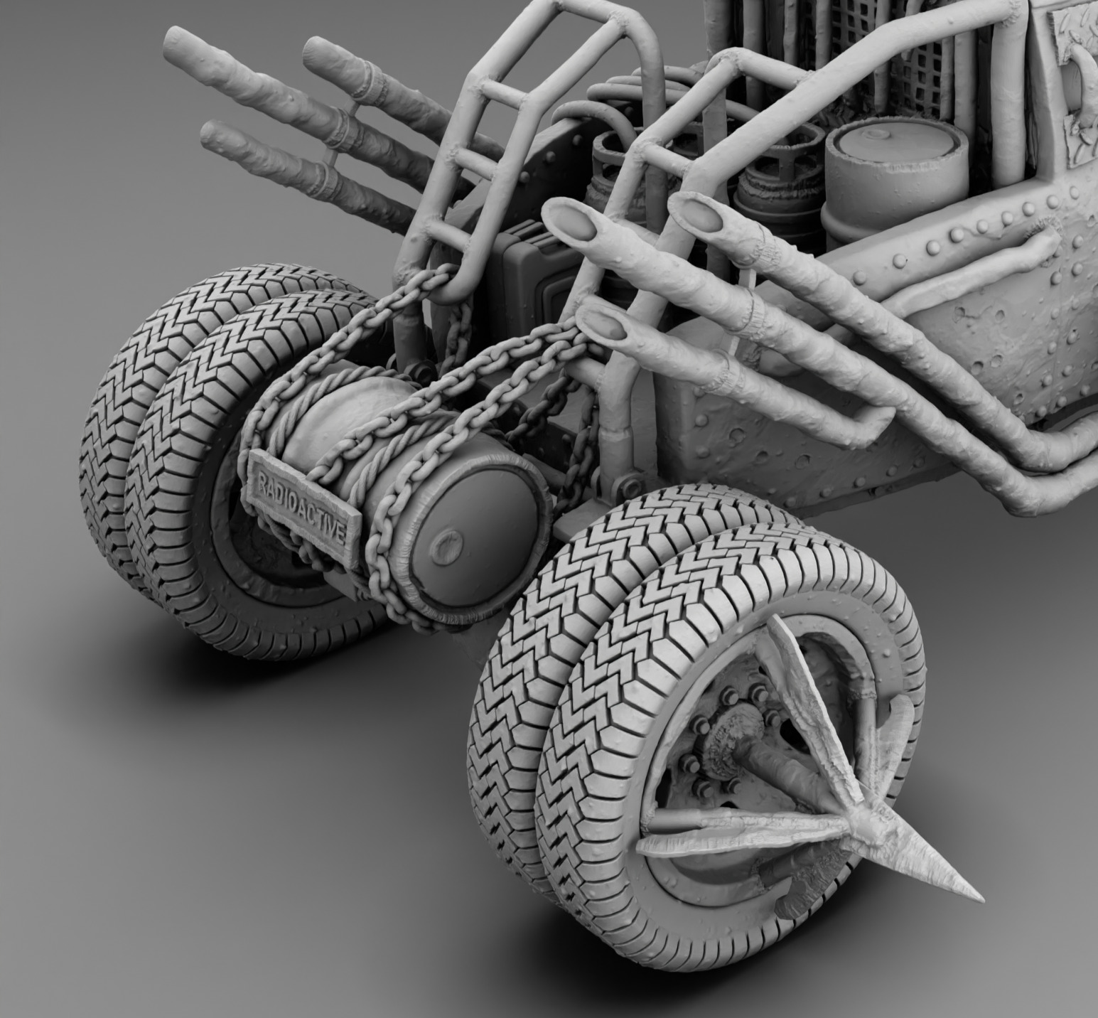 Mad Car 3D print model_8
