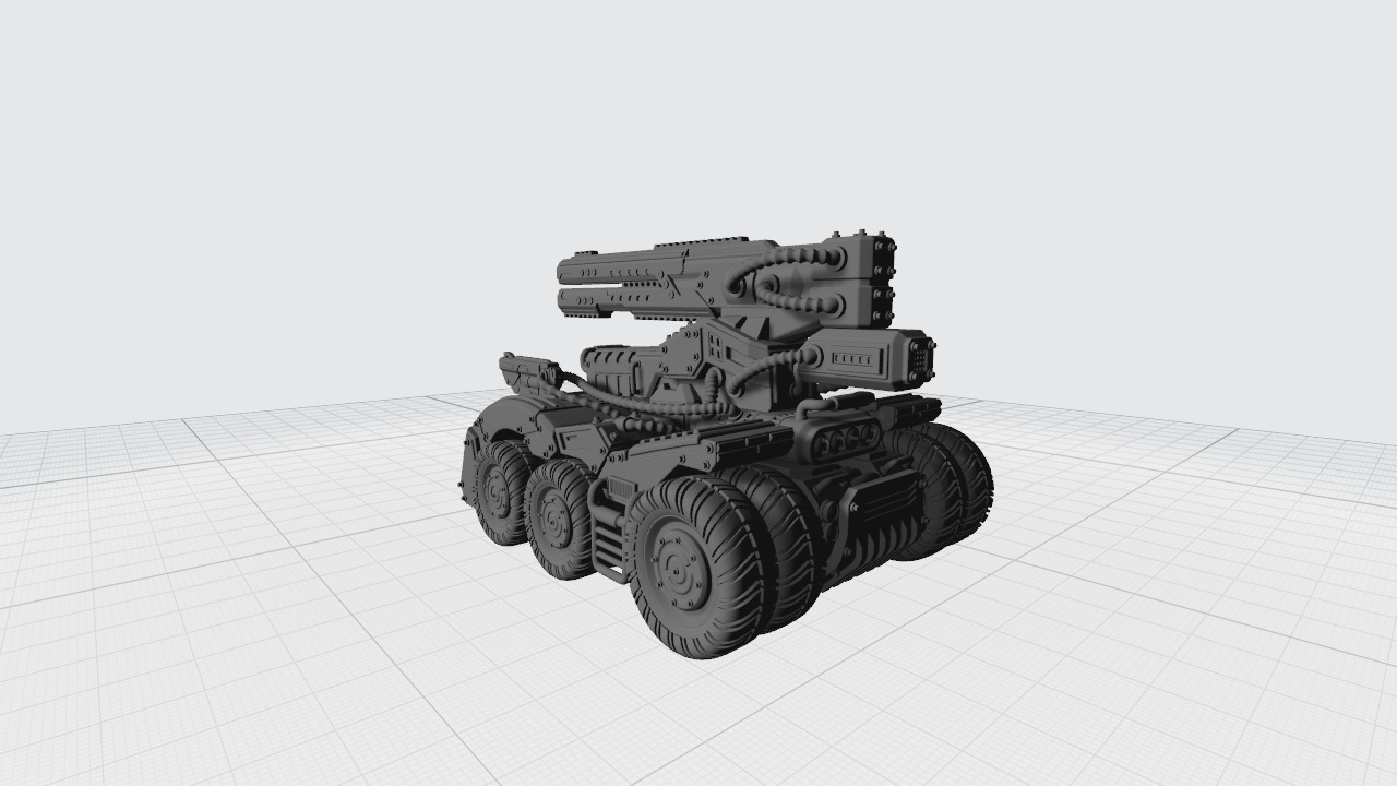 Car with weapon 3D print model_12