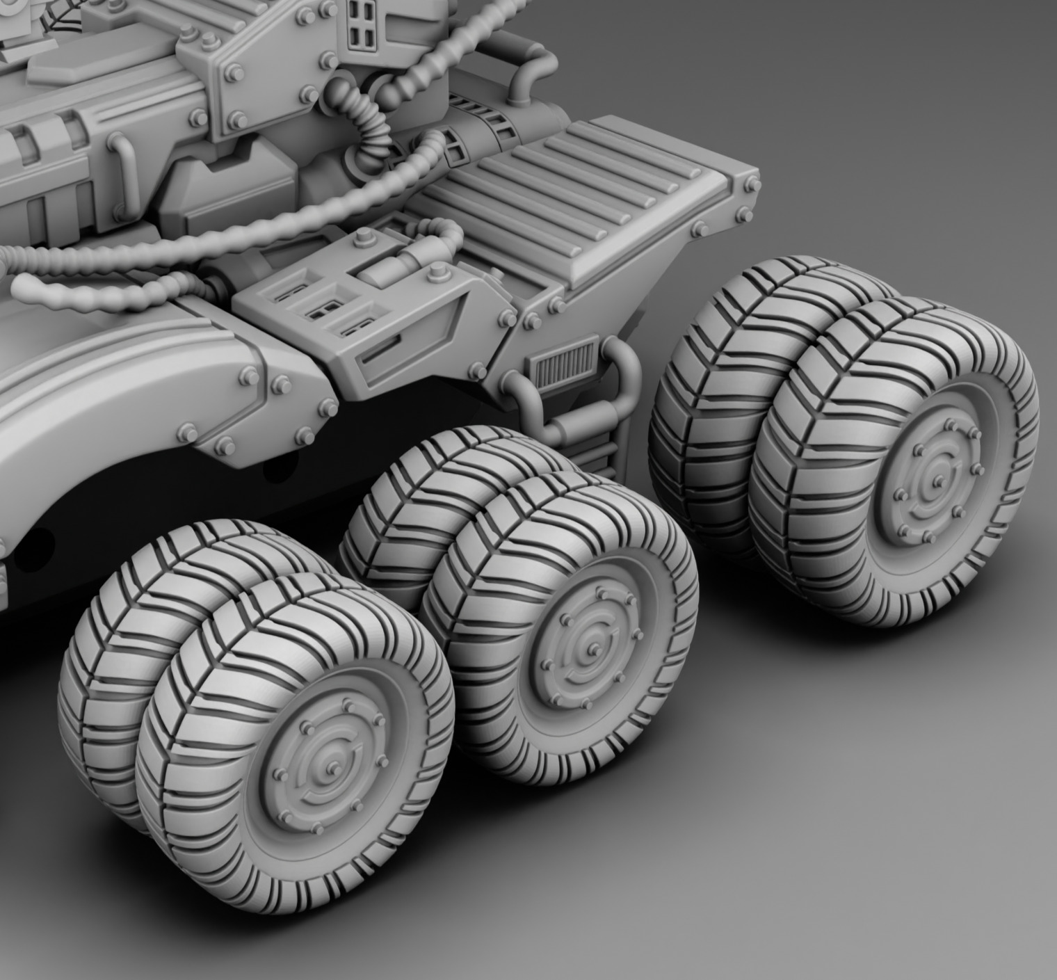 Car with weapon 3D print model_10