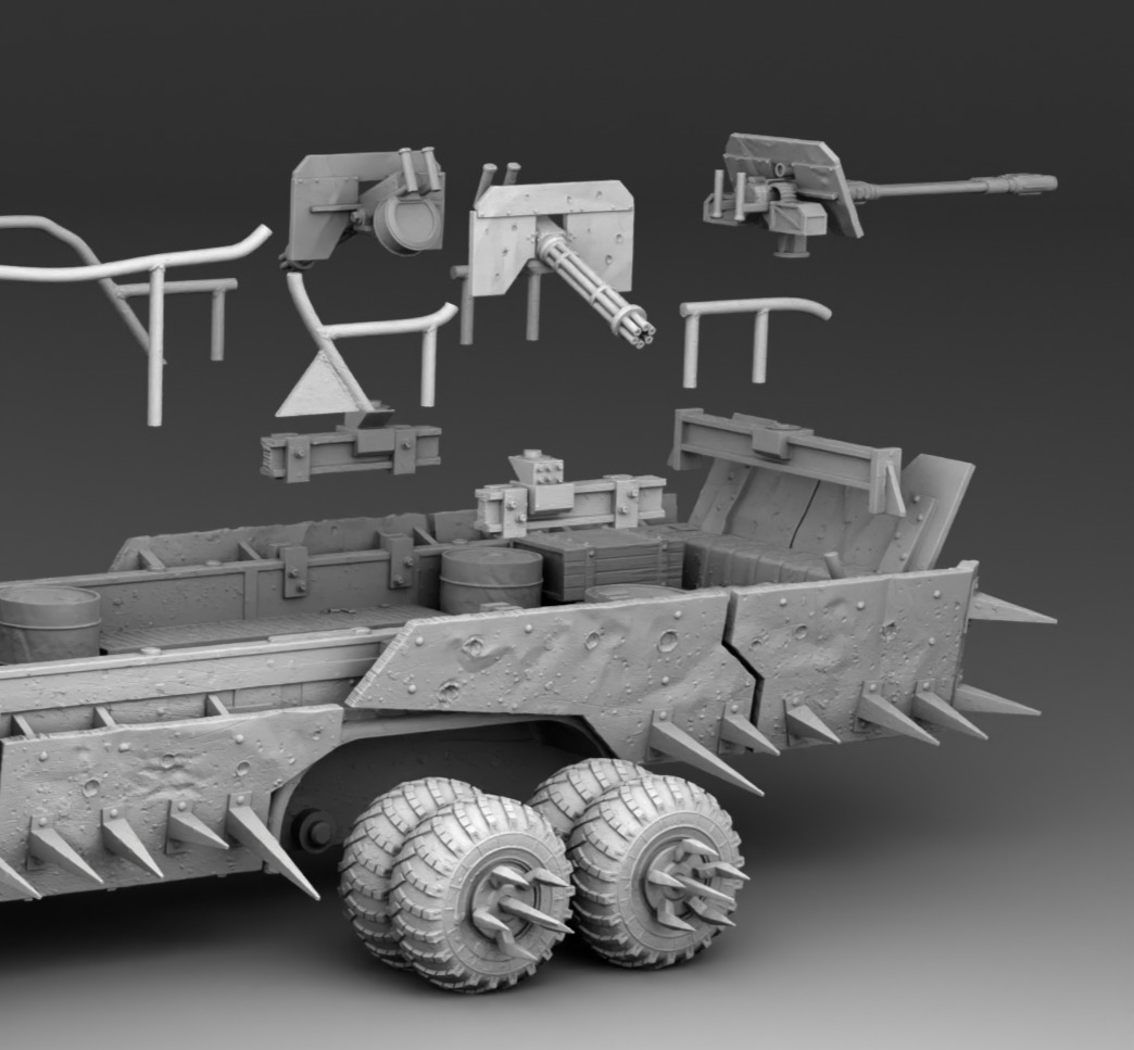 Cabriolet bus 3D print model_11