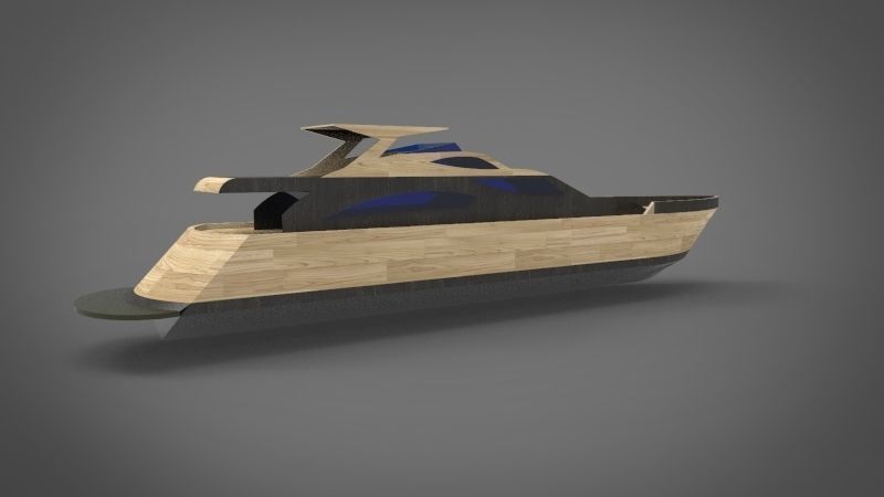 Island yacht  3D model_5
