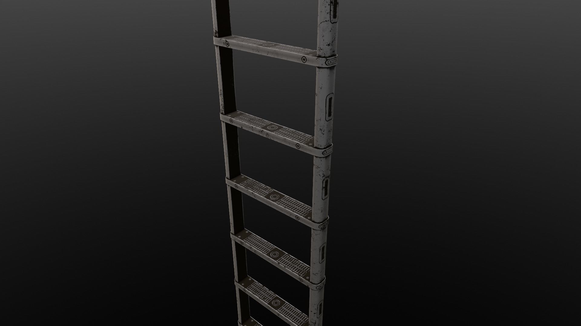 Metal Ladder 3D Model Low-poly 3D model_1