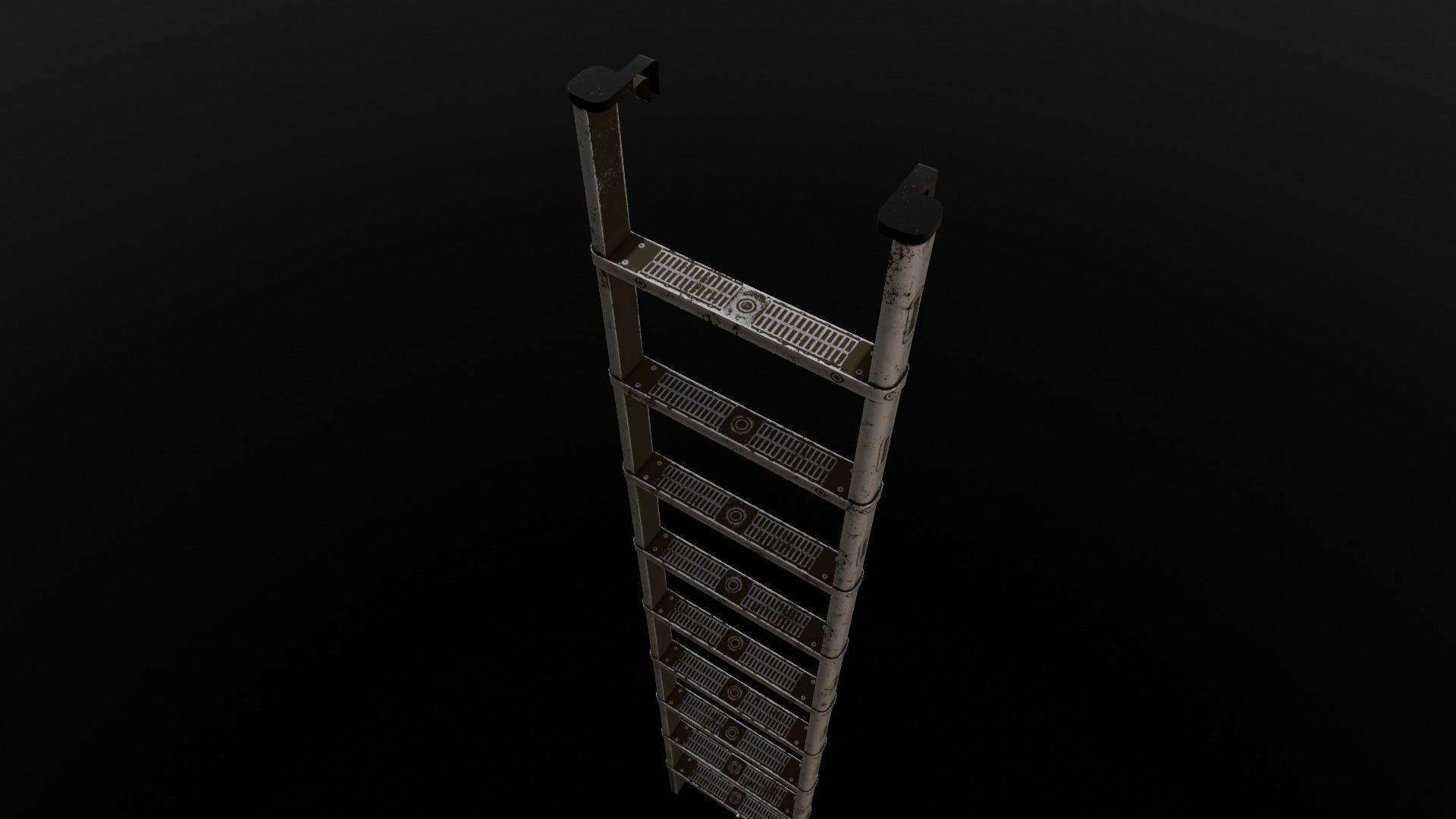 Metal Ladder 3D Model Low-poly 3D model_2
