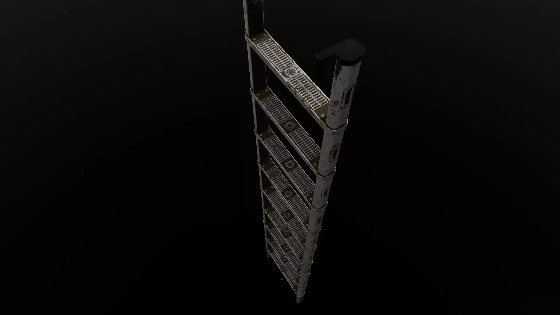 Metal Ladder 3D Model Low-poly 3D model_0