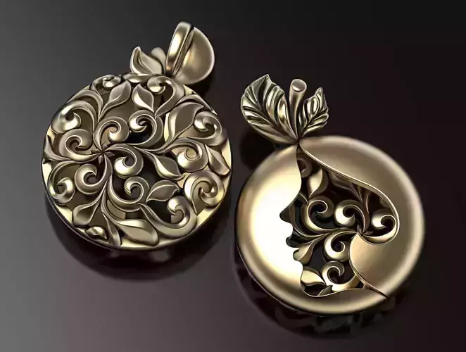 Forbidden fruit pendant 3D print model