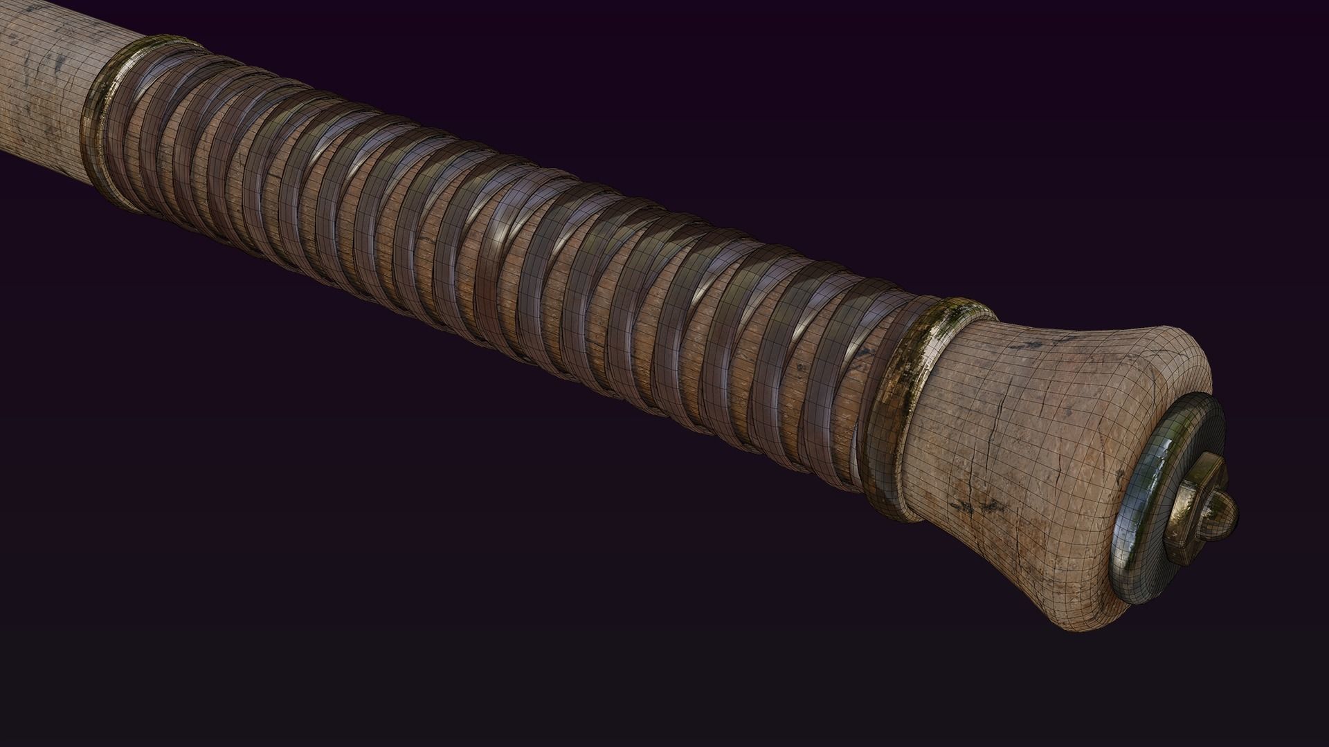 mace melee weapon 3D model_8