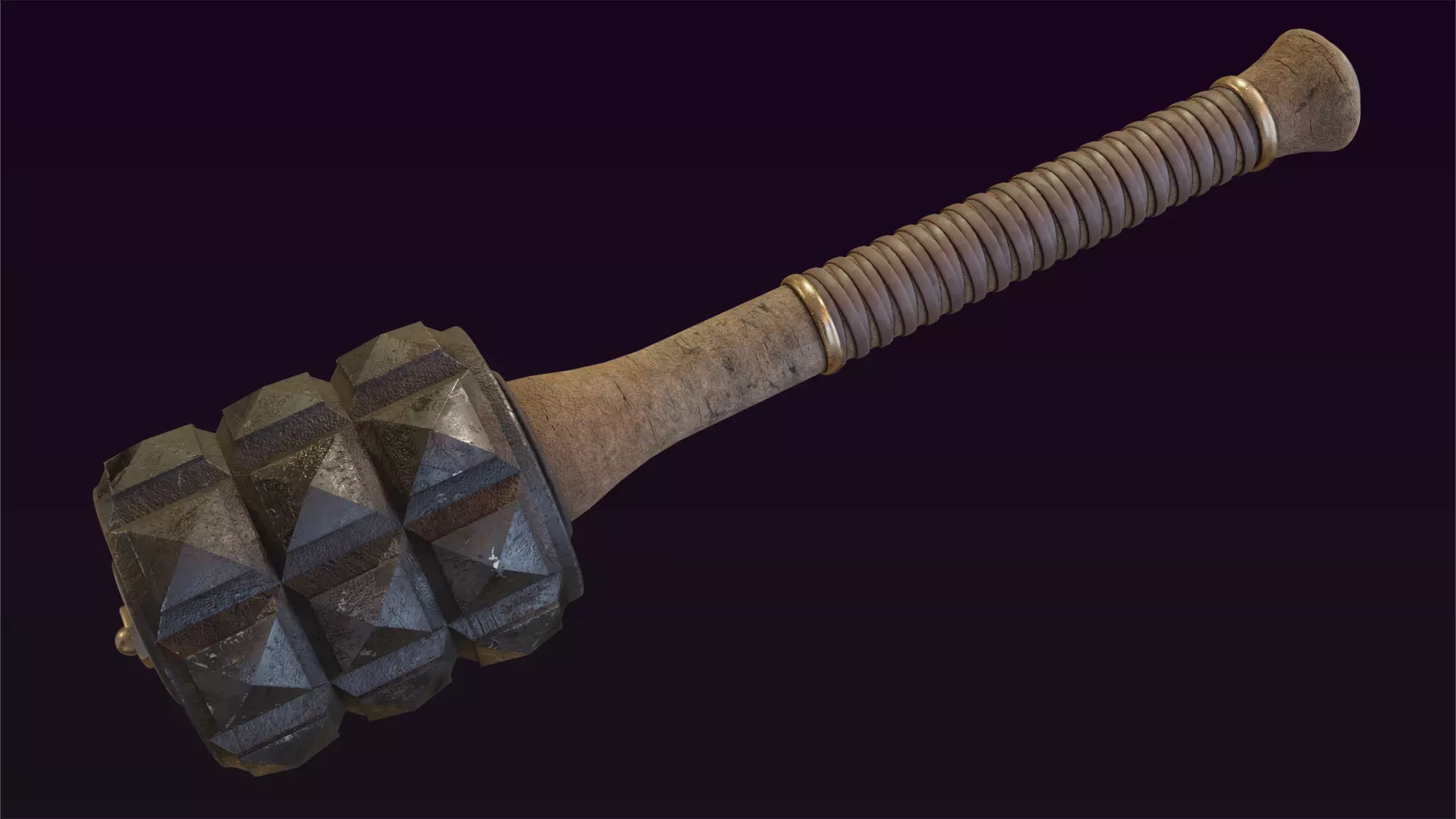 mace melee weapon 3D model_0