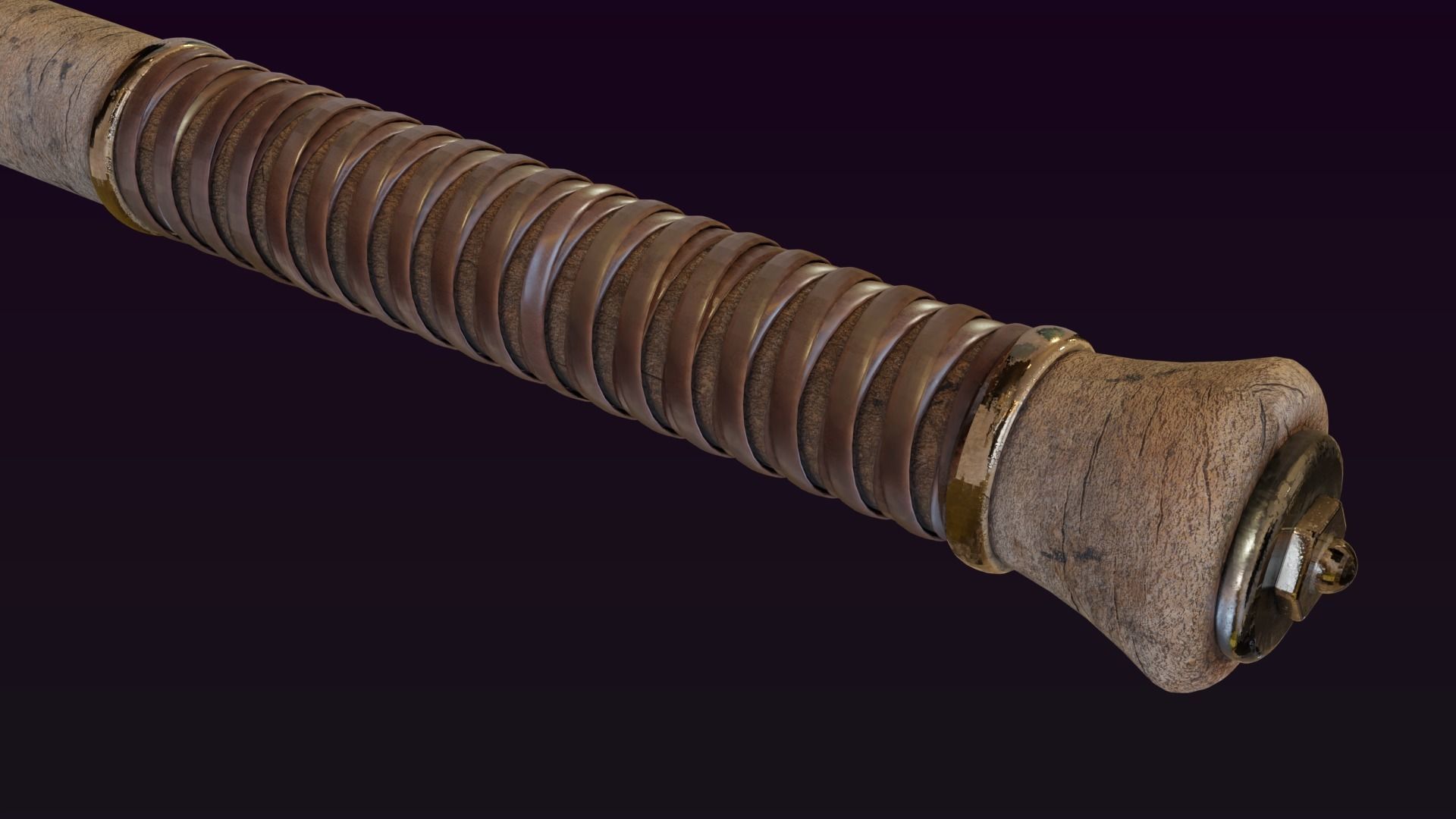 mace melee weapon 3D model_7
