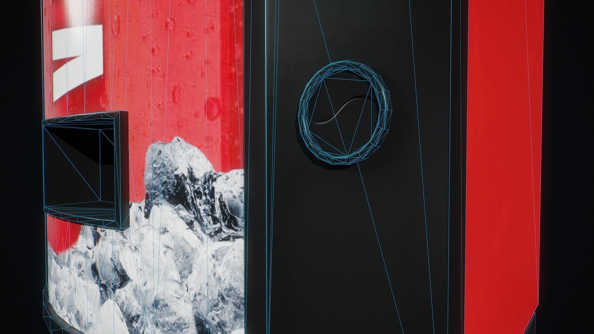 Cola Vending Machine Low-poly 3D model_17