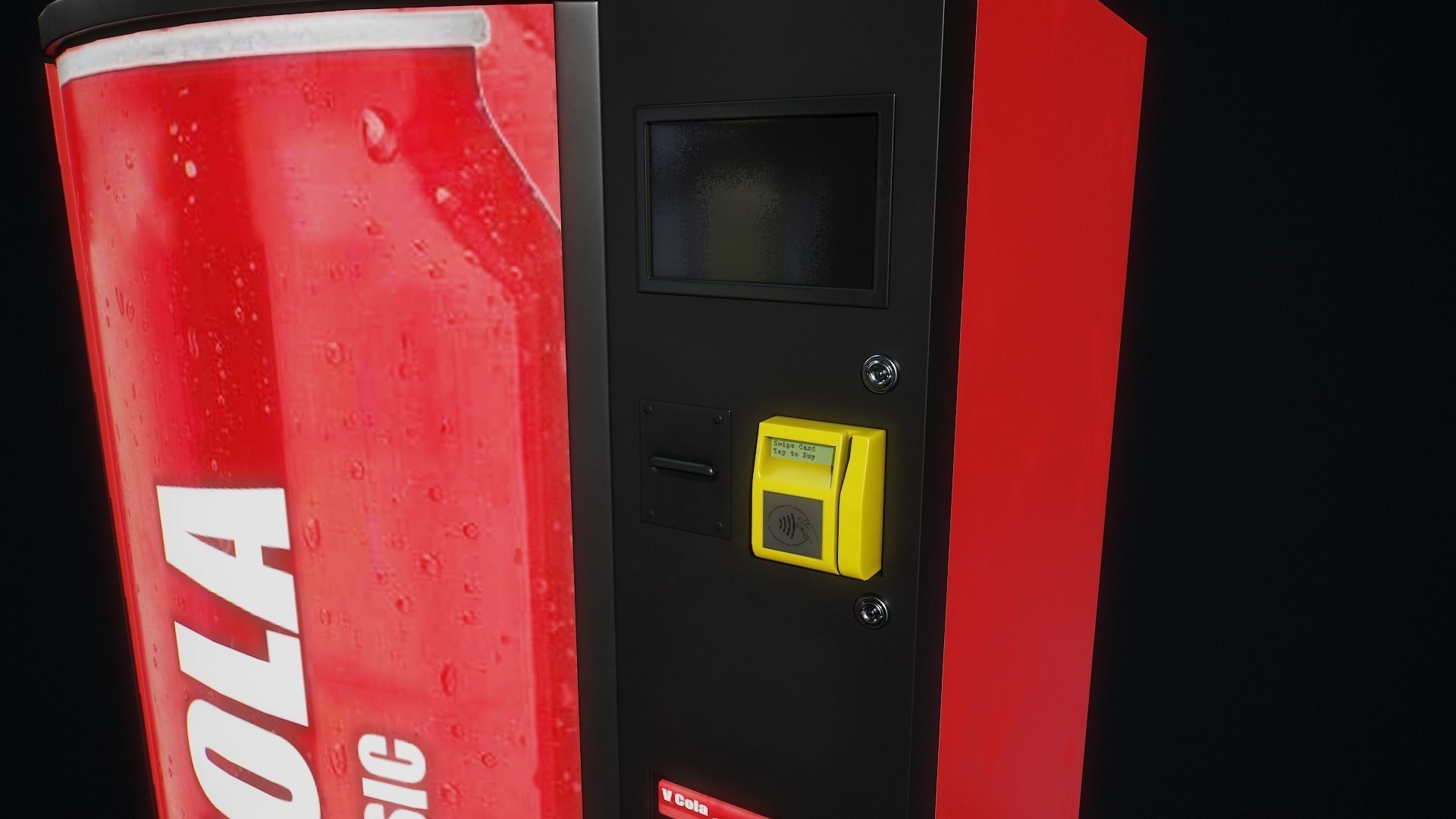 Cola Vending Machine Low-poly 3D model_9