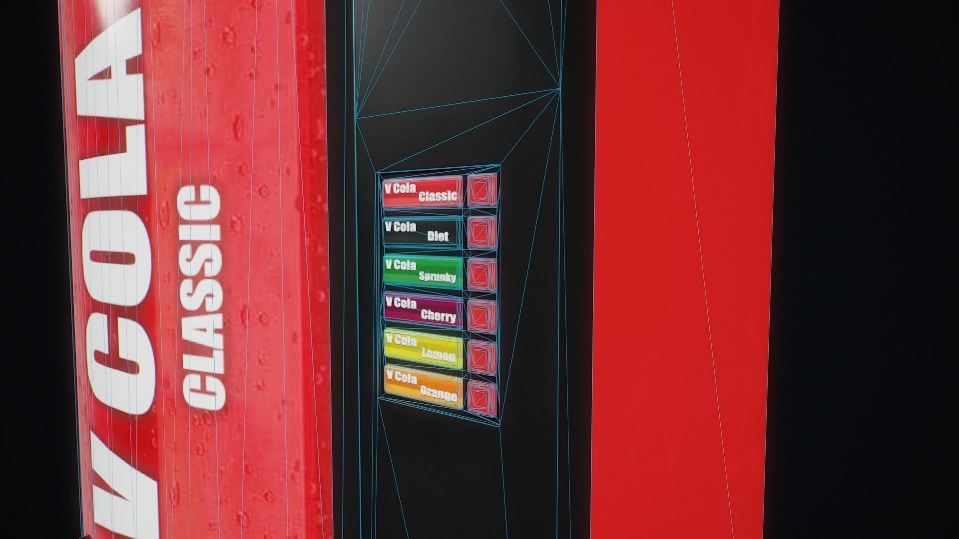 Cola Vending Machine Low-poly 3D model_16