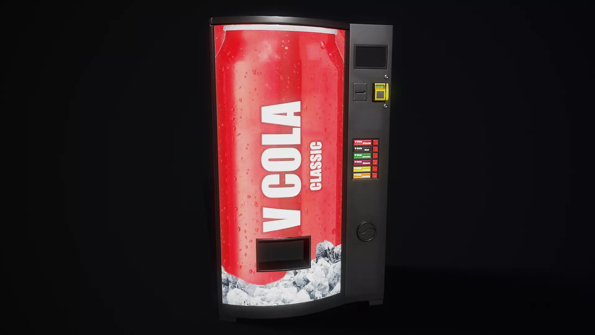 Cola Vending Machine Low-poly 3D model_0