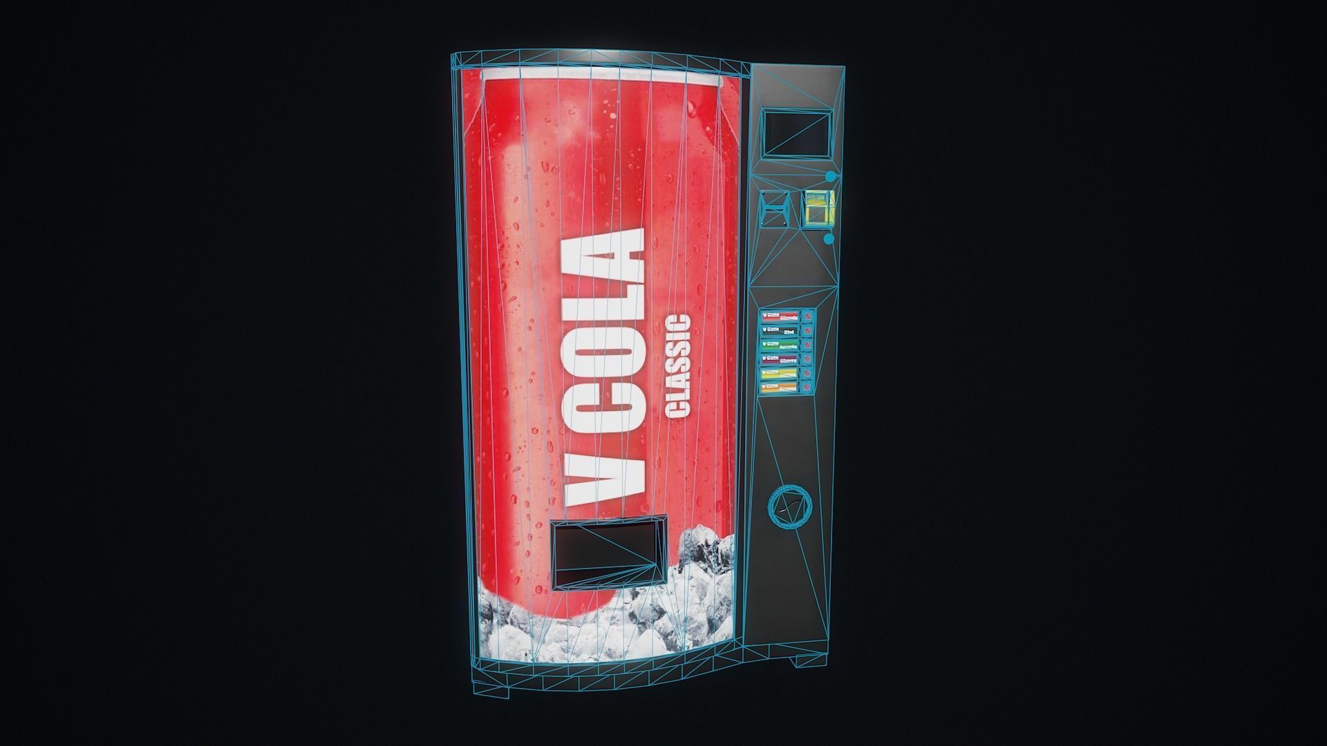 Cola Vending Machine Low-poly 3D model_11