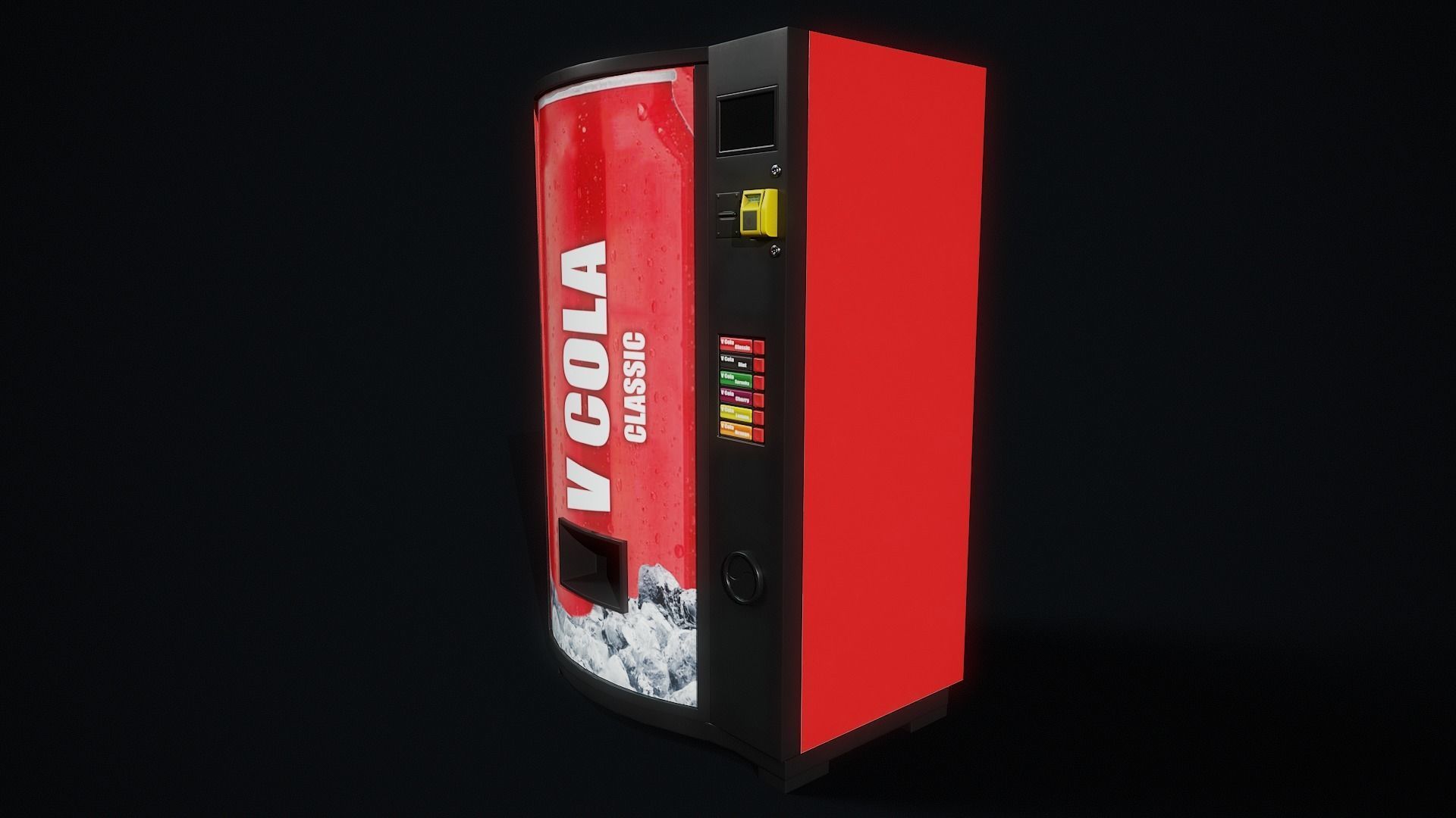 Cola Vending Machine Low-poly 3D model_6