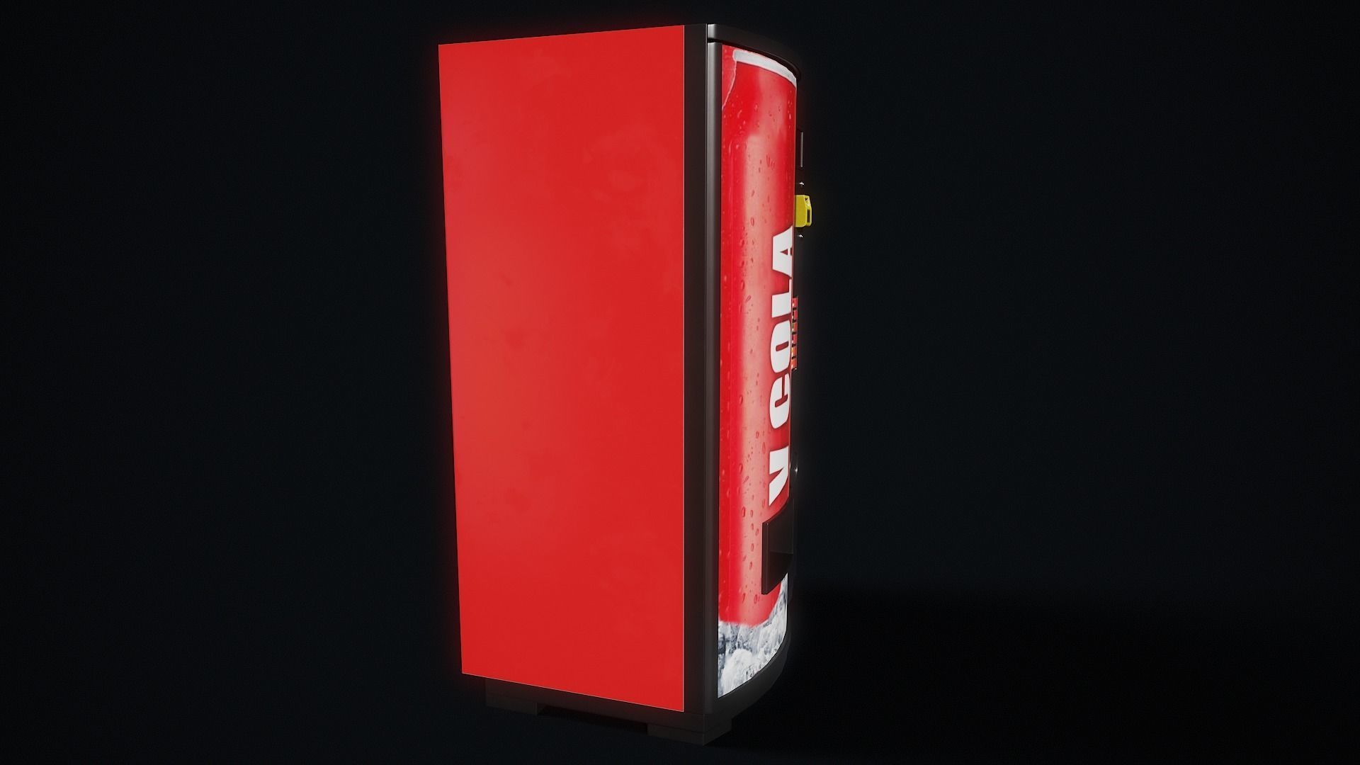 Cola Vending Machine Low-poly 3D model_2