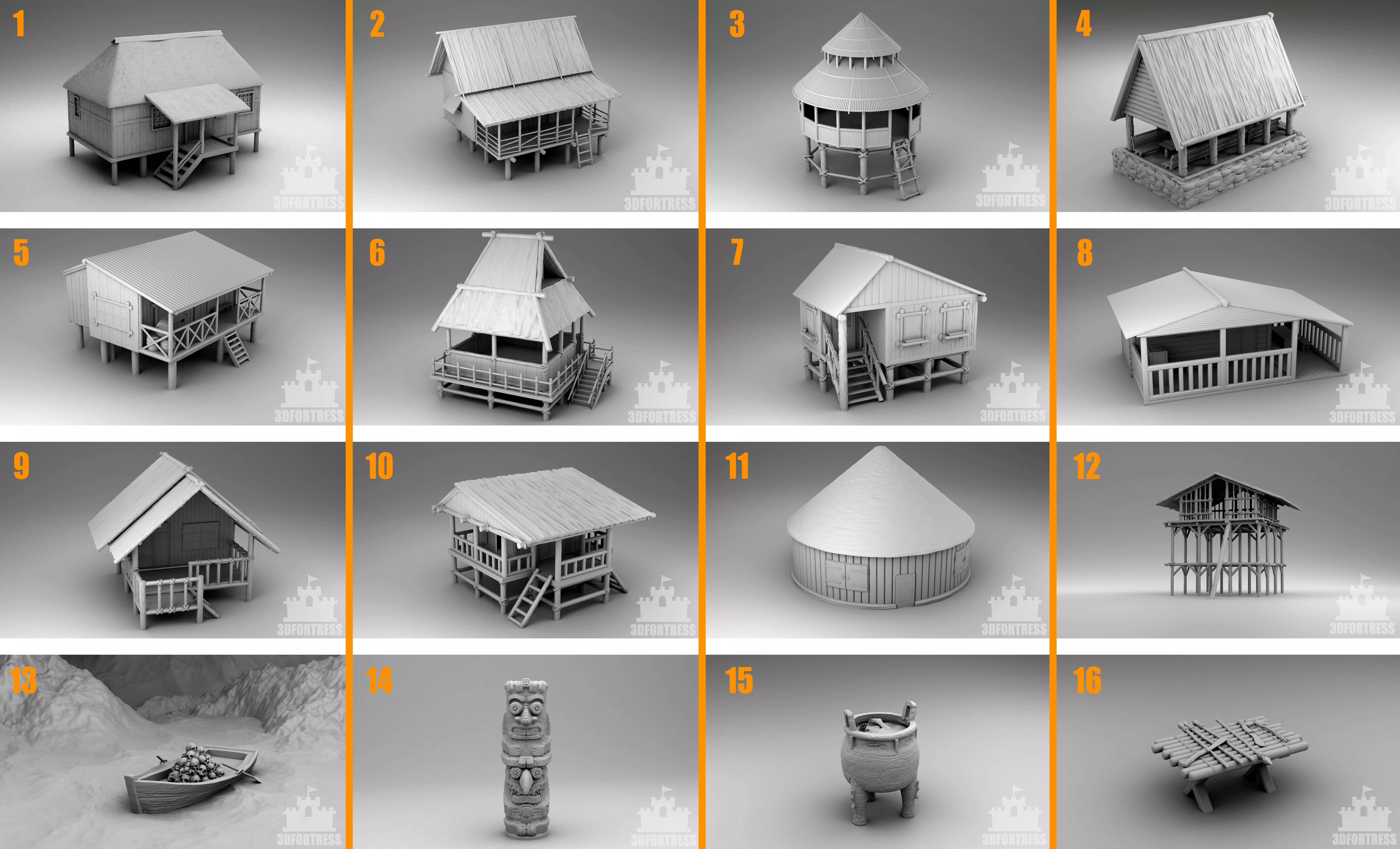 Jungle Architecture 3D print model_0