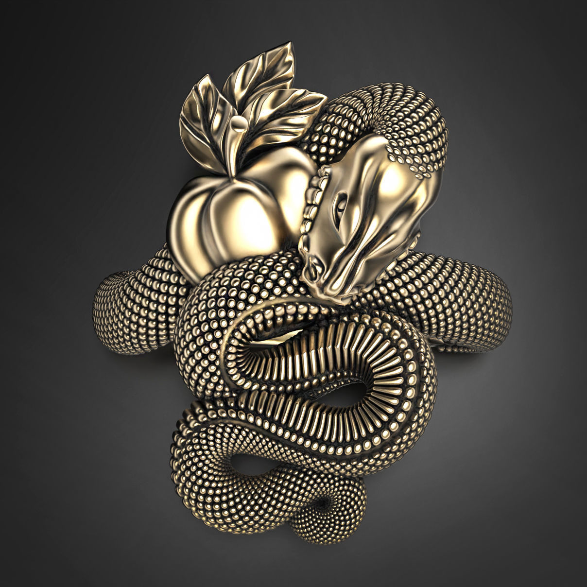 Temptation ring  3D print model_4