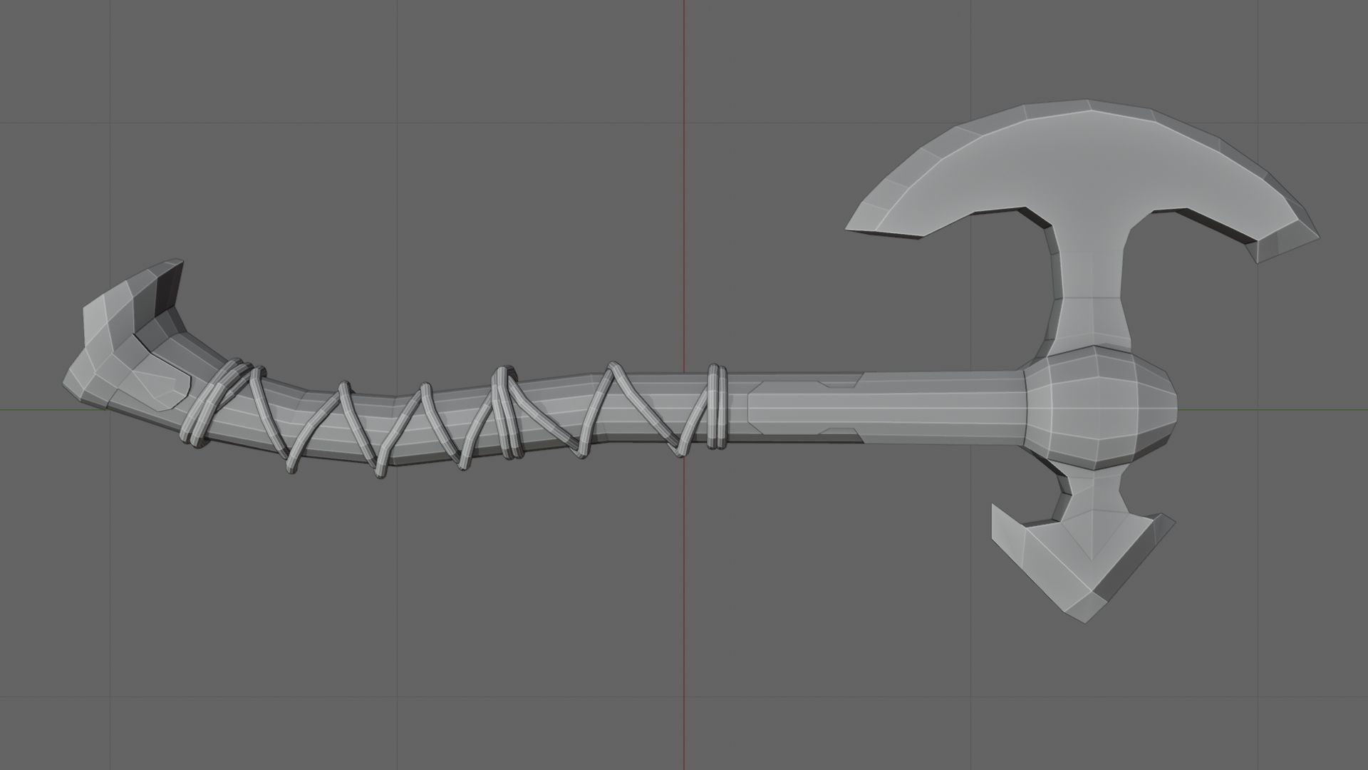 Viking Axe Low-poly 3D model_2