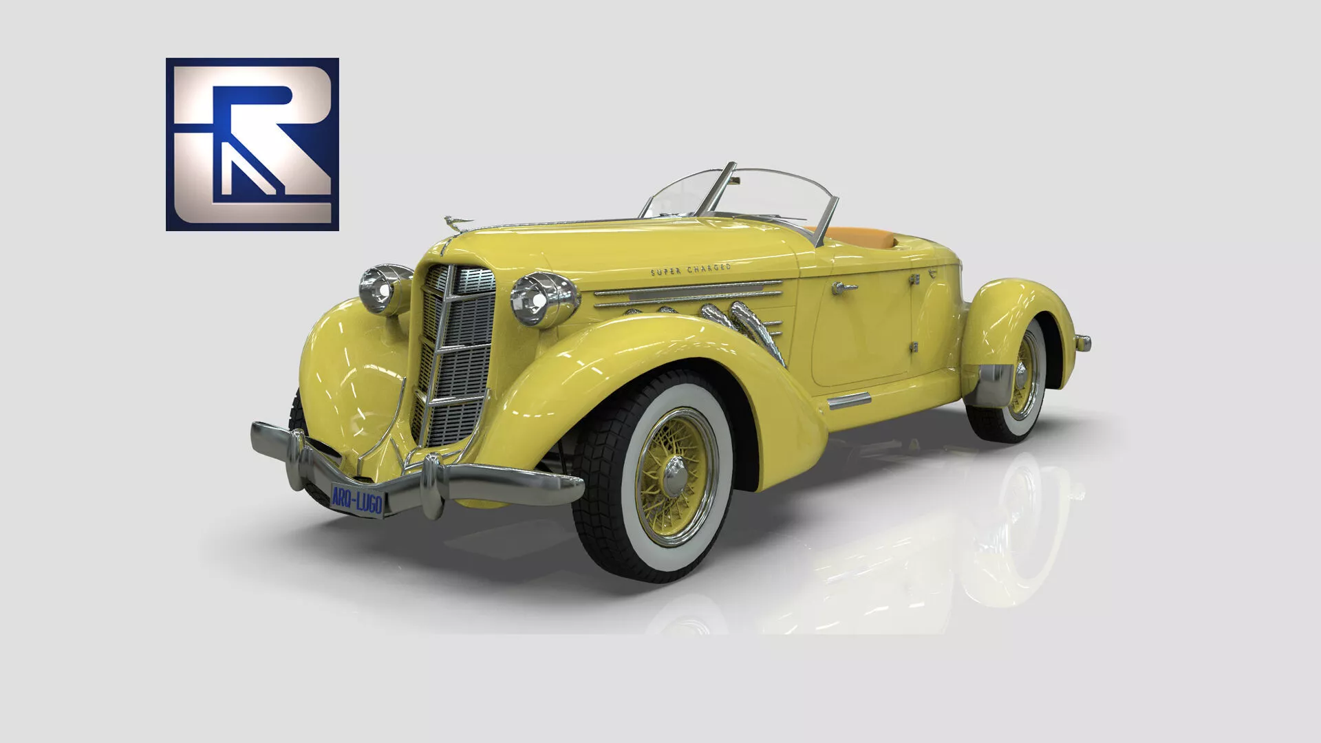 851 Speedster 1934 Midpoly 3D model