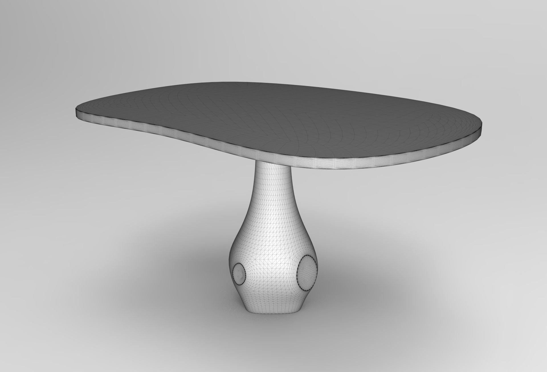 Honfi Dining Table Low-poly 3D model_5