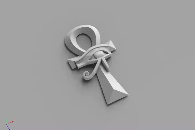 The ankh  or Key of Life with Eye of Horus 3D printable model