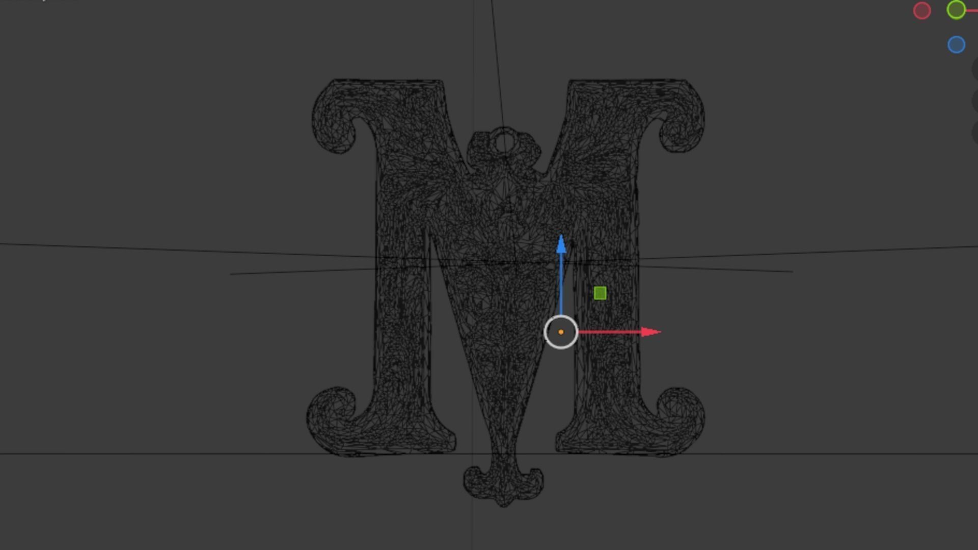 Alphabet Letter M  Pendant 3D print model_5