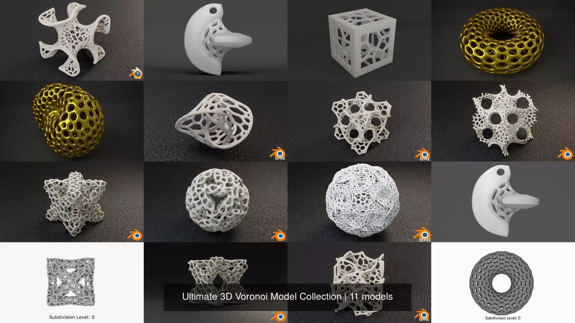 Ultimate 3D Voronoi Model Collection _0