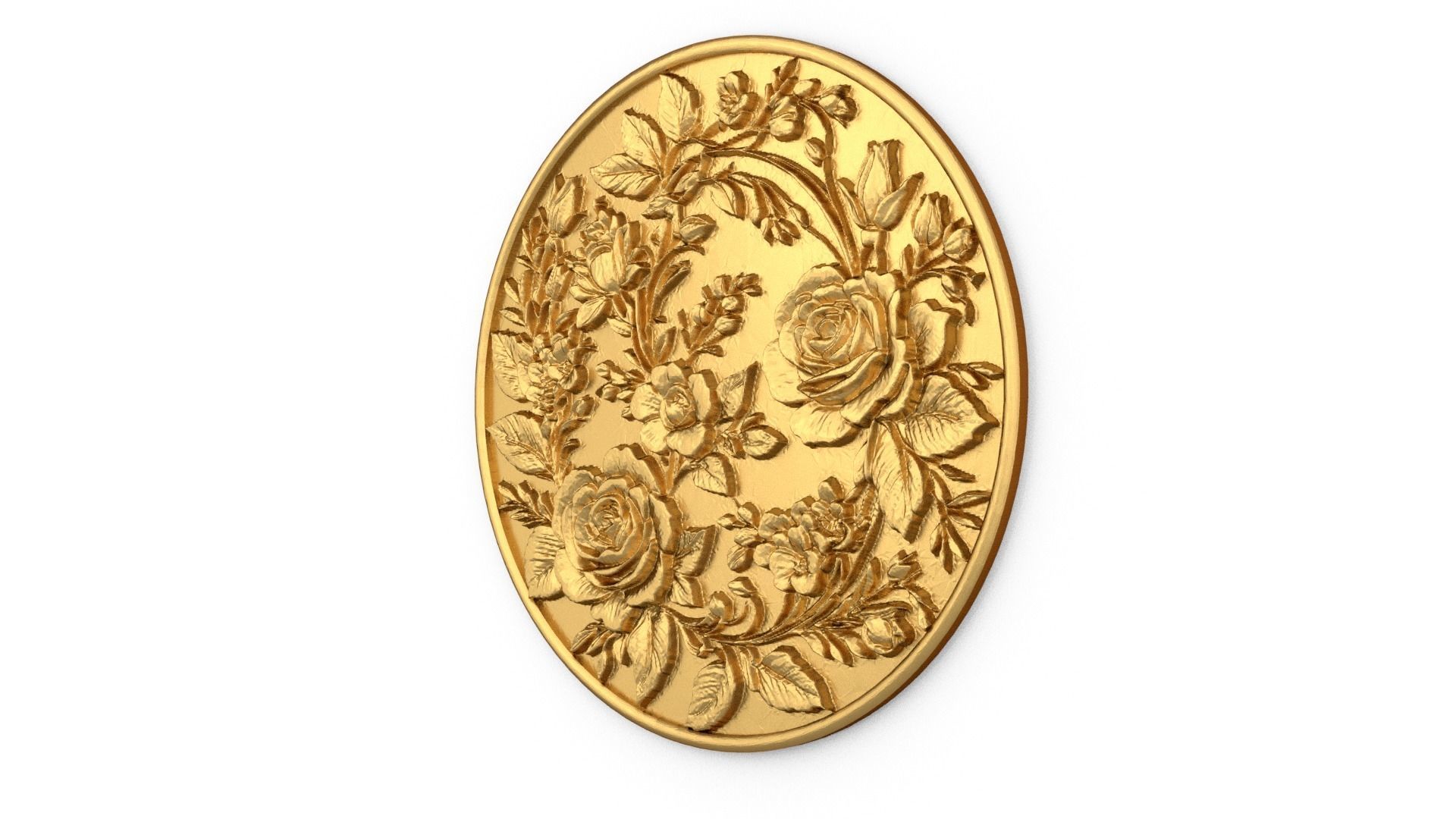 Classic Rosette carved decor ornament 515 3D print model_2