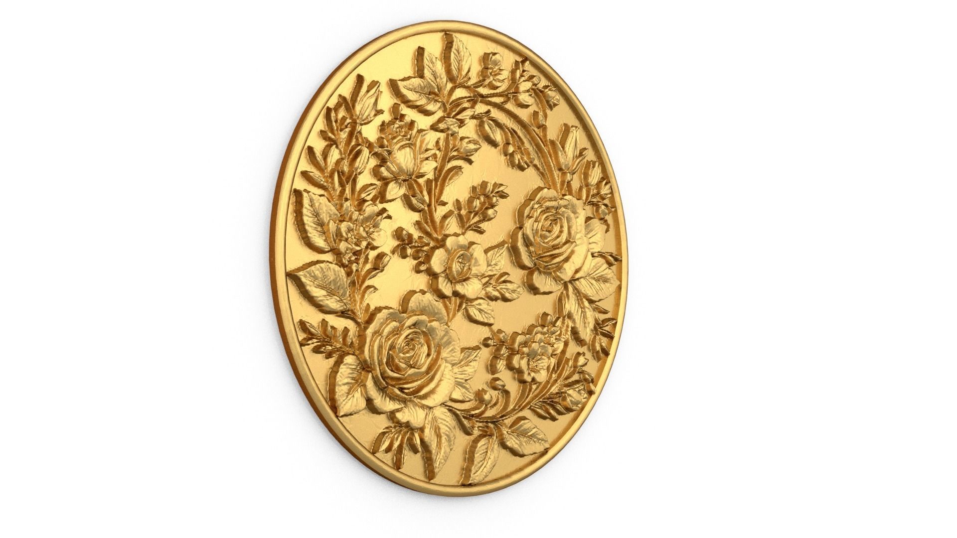 Classic Rosette carved decor ornament 515 3D print model_1