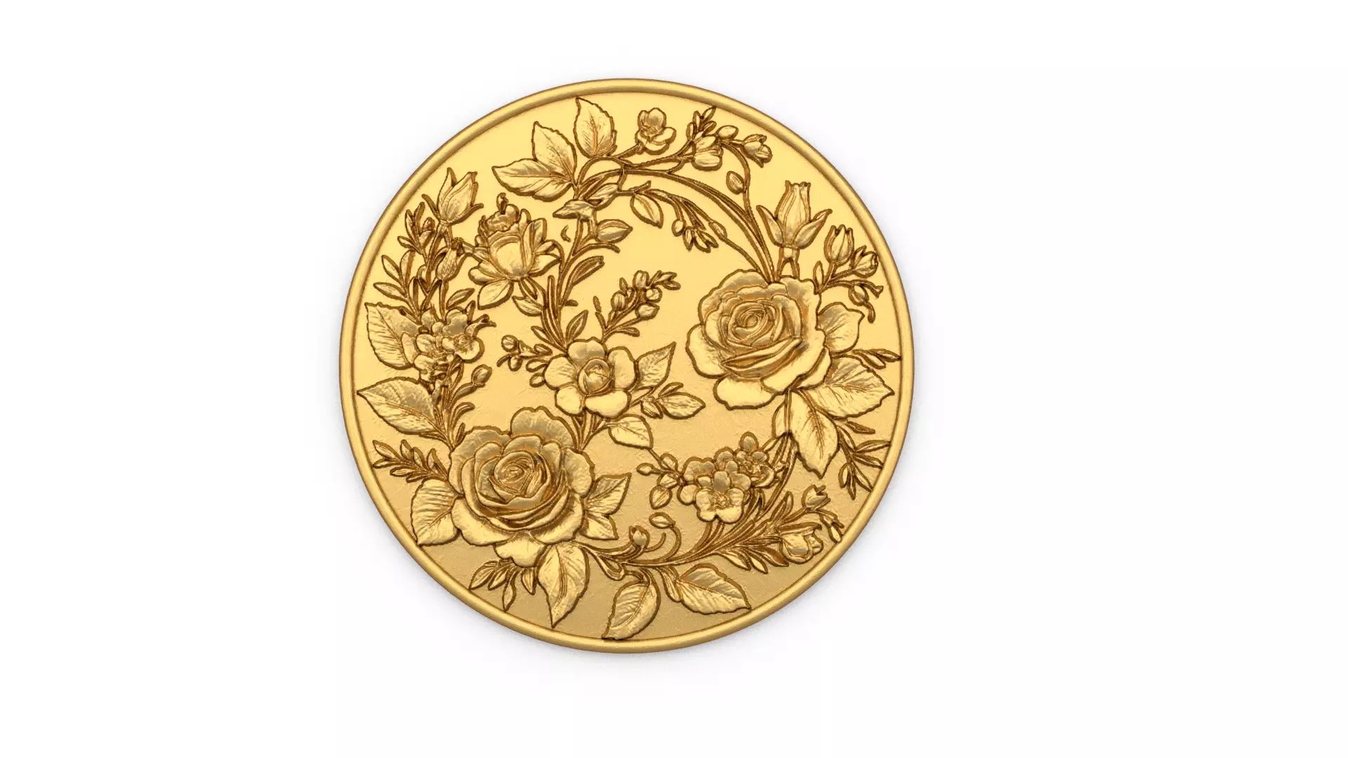 Classic Rosette carved decor ornament 515 3D print model_0