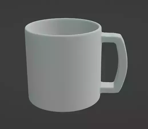 Simple white mug