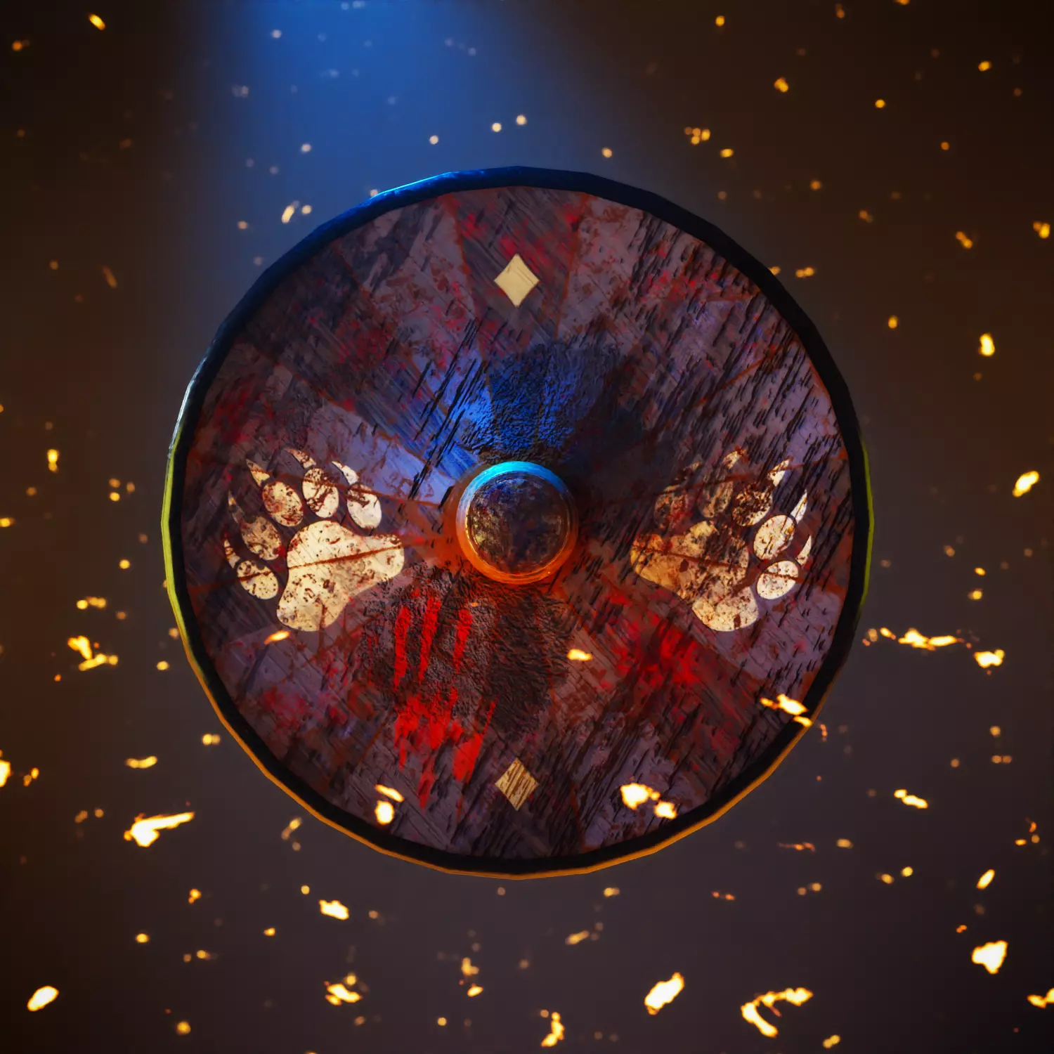 Viking Shield Free low-poly 3D model