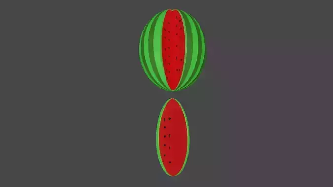 watermelon in 3d