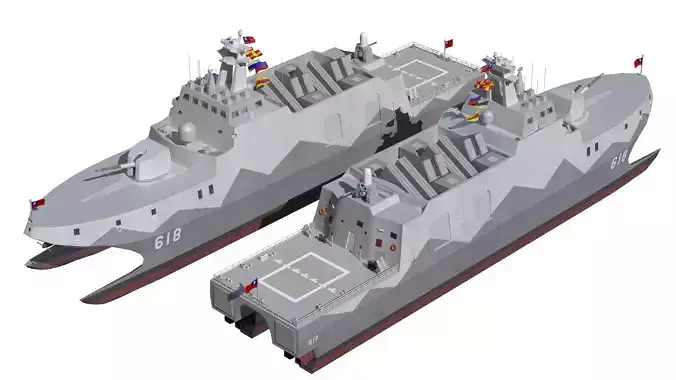 Taiwan China Tuojiang class patrol ship missile boat 618