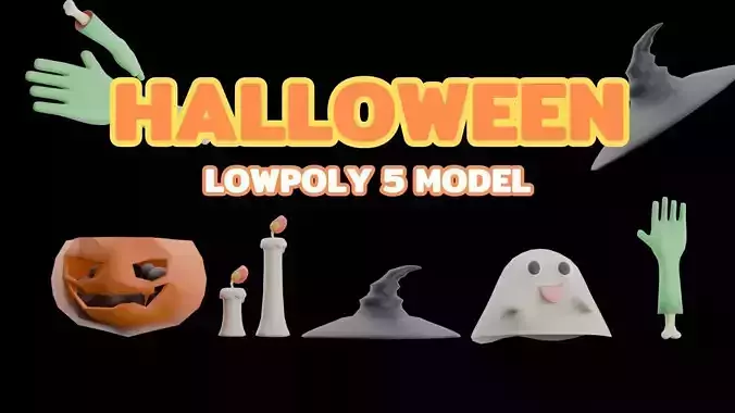 Halloween Low polygon Model 5 model