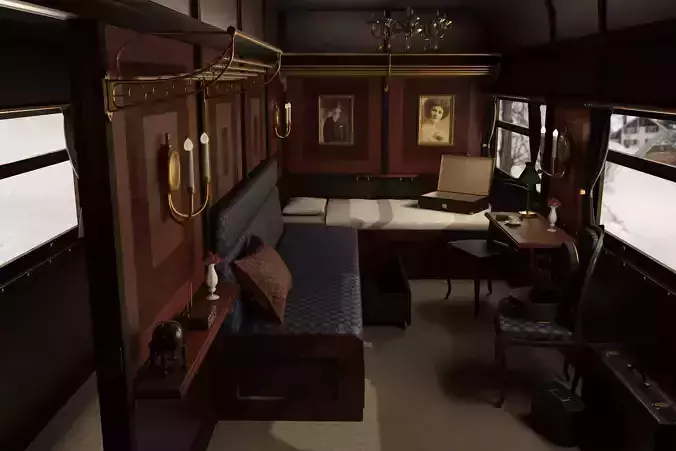 Orient Express Train 3D 3D model