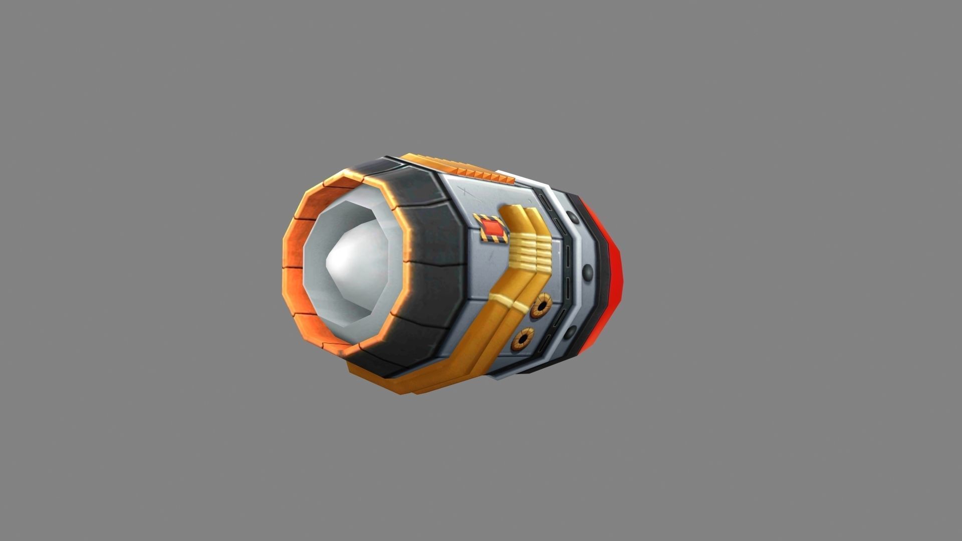 Cartoon missile rocket launcher  Low-poly 3D model_2