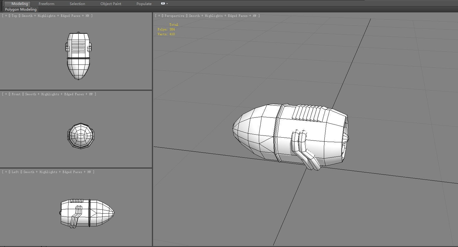 Cartoon missile rocket launcher  Low-poly 3D model_6