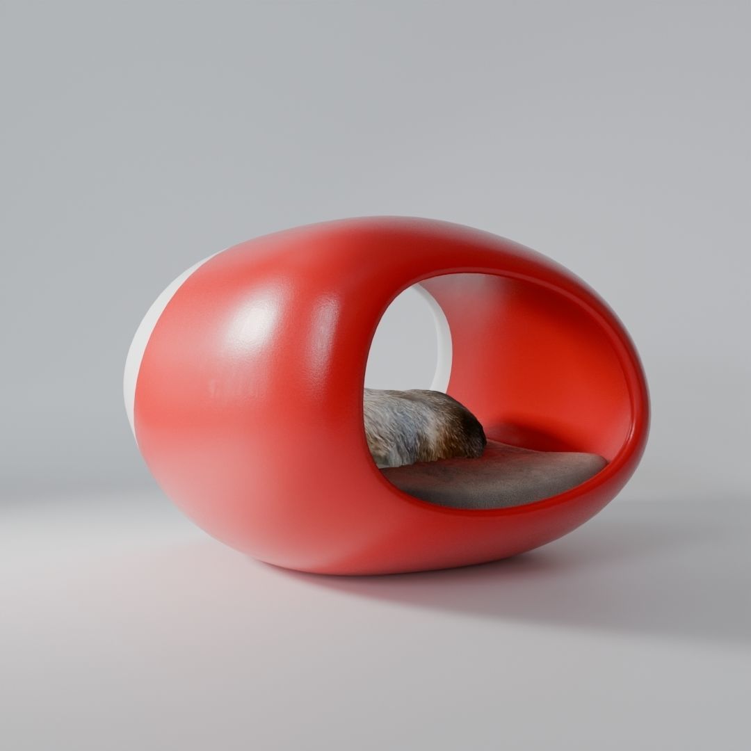Dog Cat Bed - Blender  Free 3D model_4