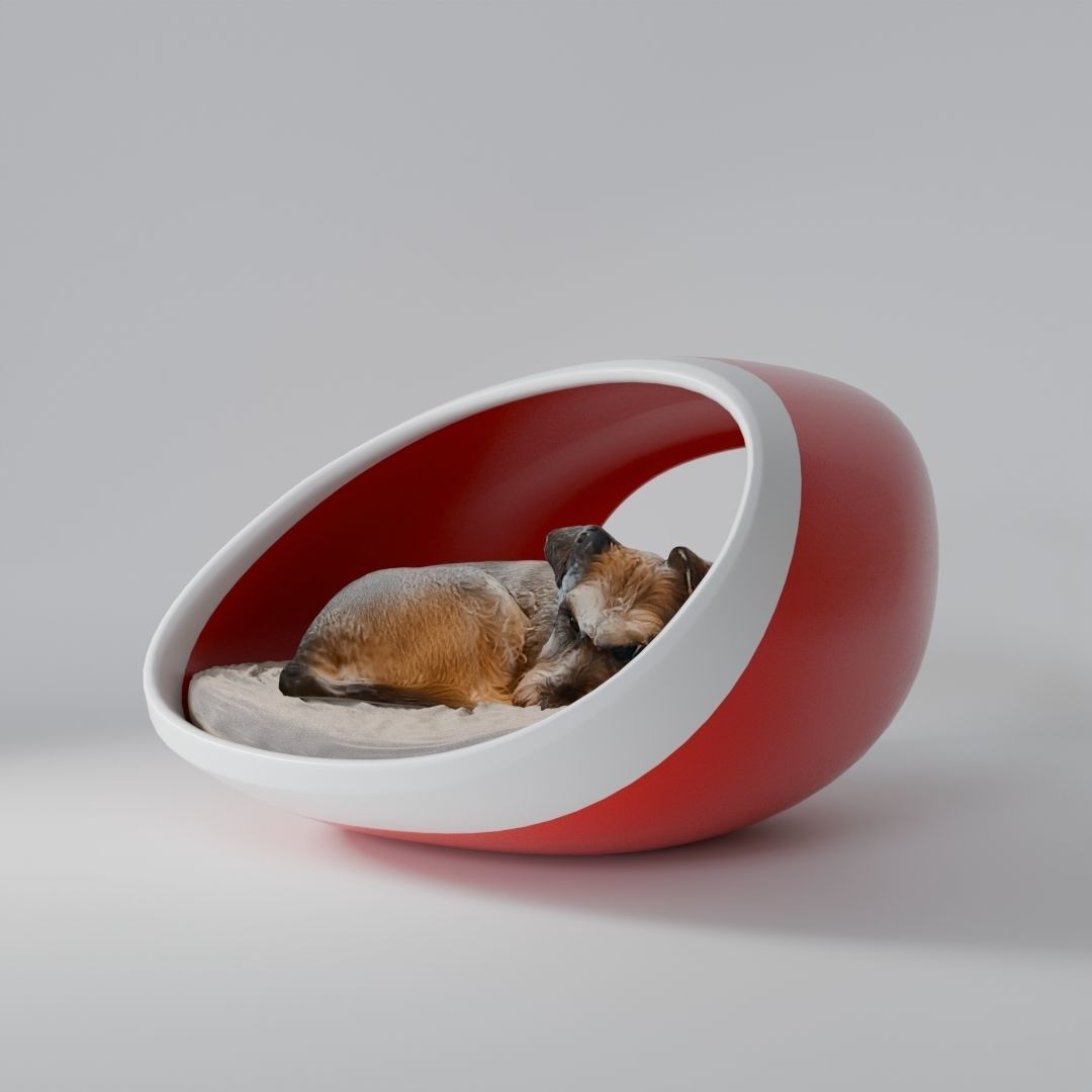 Dog Cat Bed - Blender  Free 3D model_2