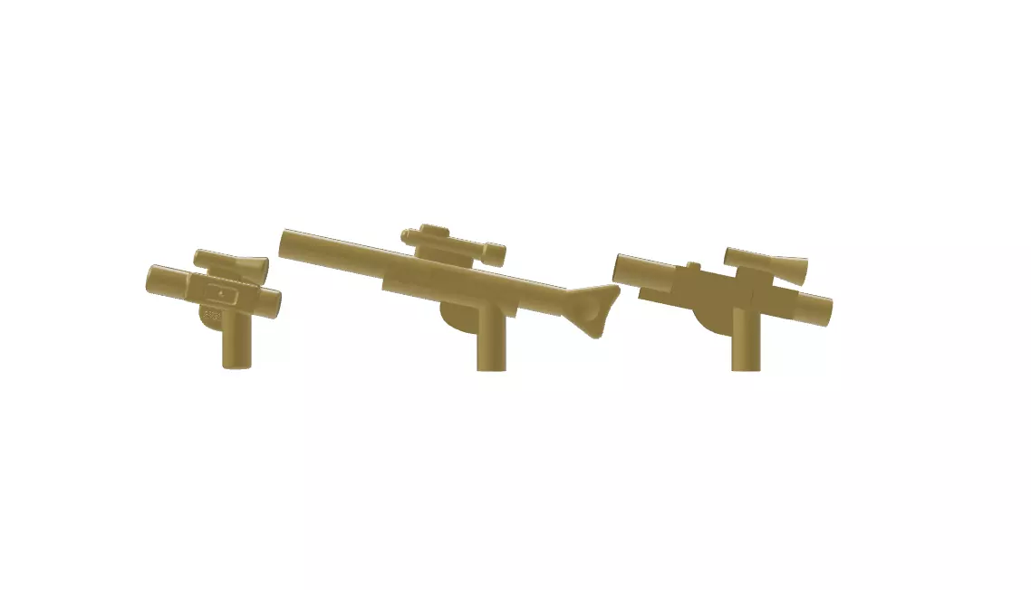 3D LEGO gun pack Free 3D print model