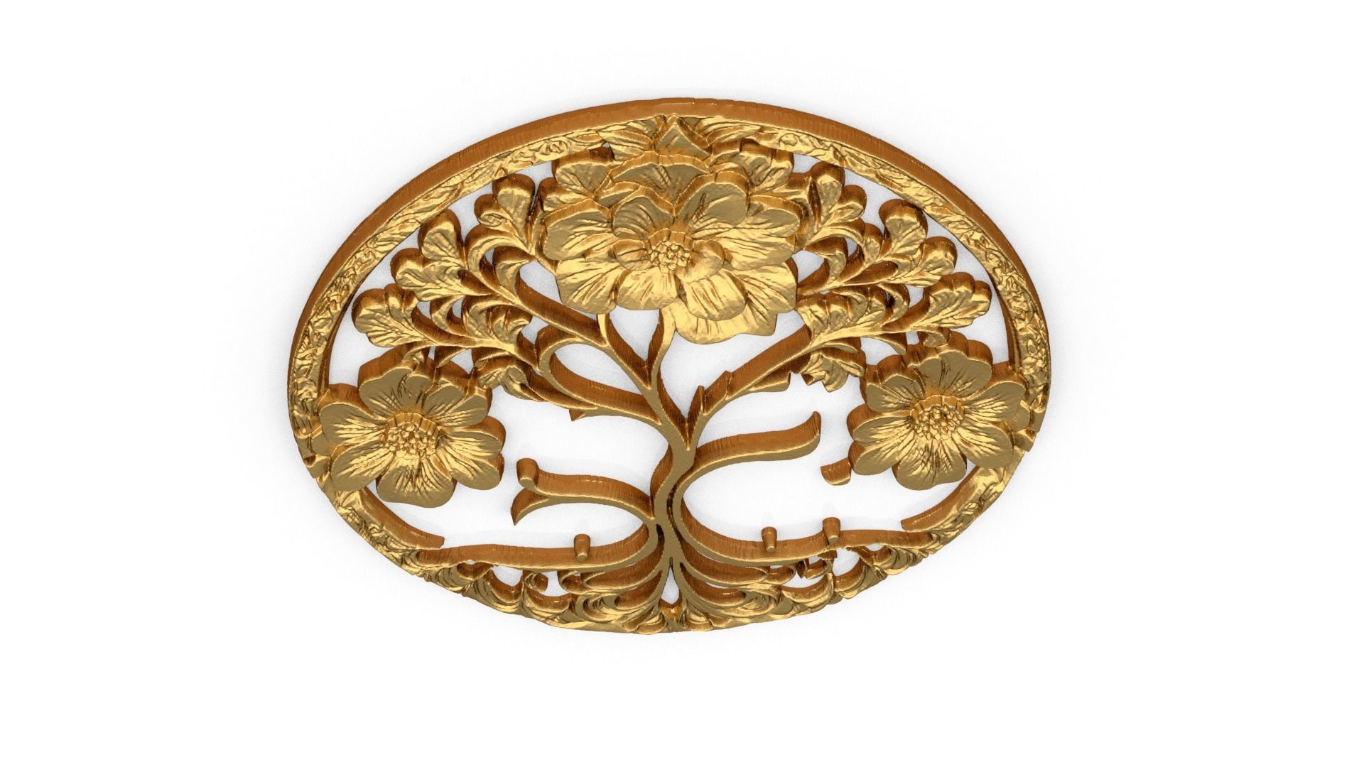 tree of life carved decor 3D print model_4
