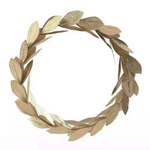 Gold Metal Leaves Wreaths