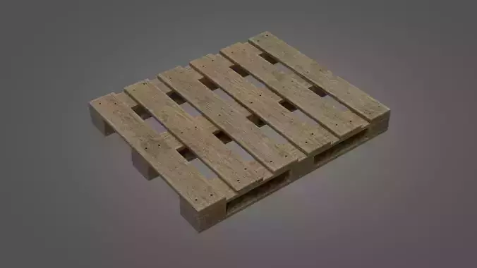 Old Wooden Pallet Low-poly 3D model