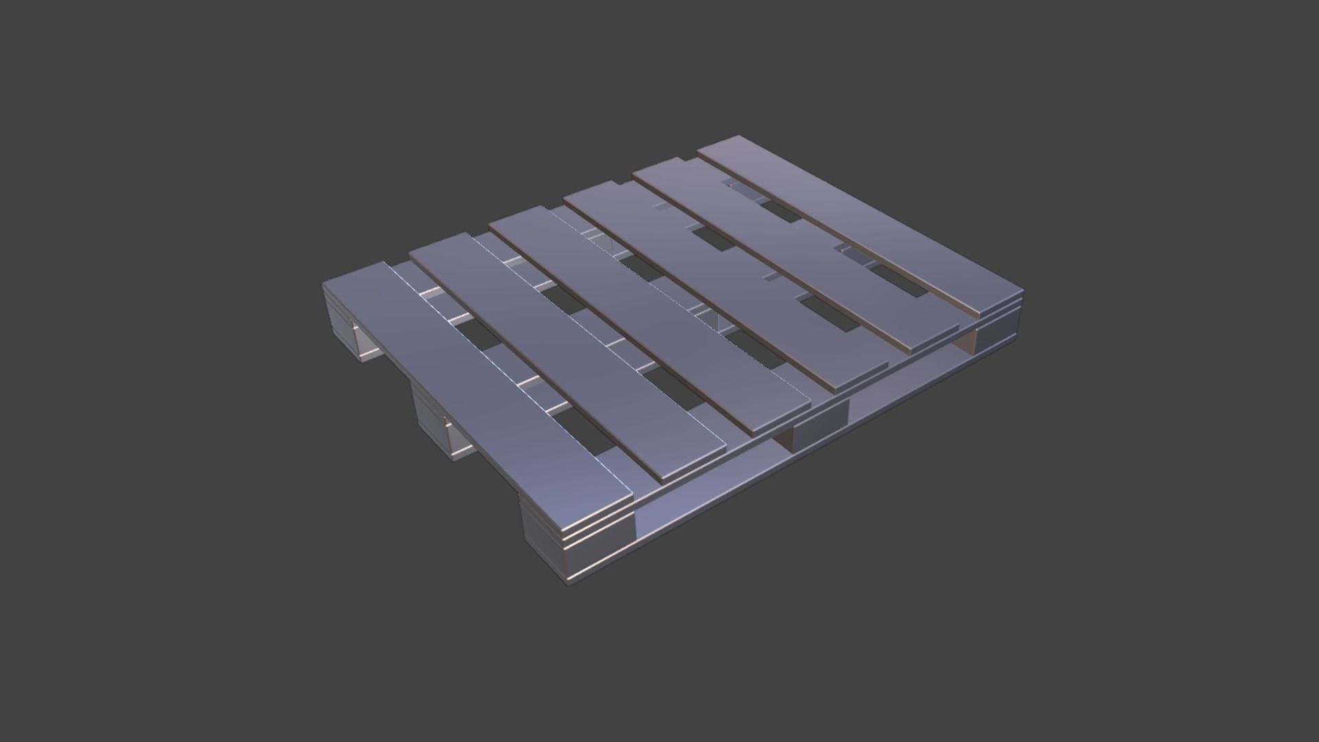 Old Wooden Pallet Low-poly 3D model_6