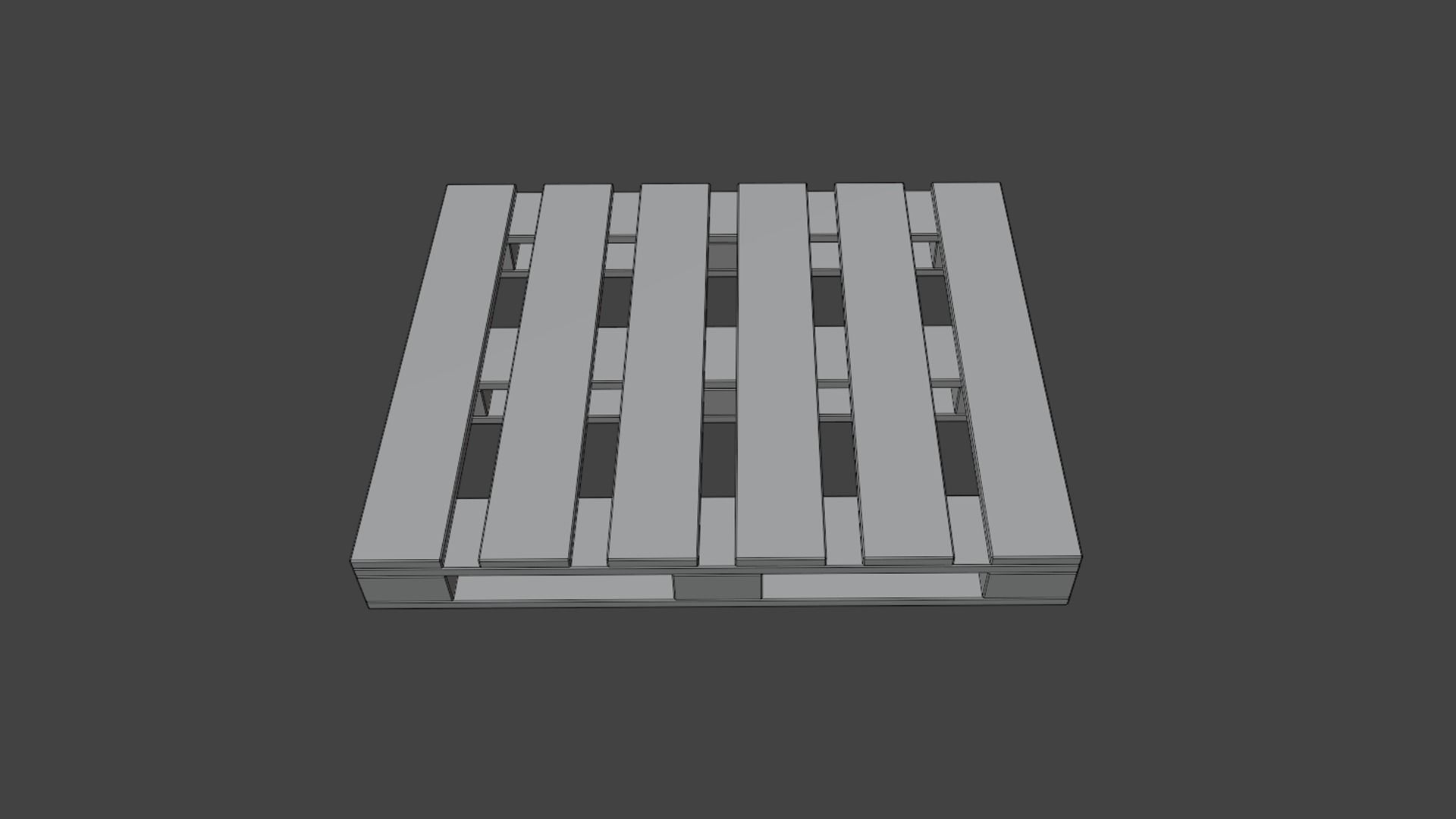 Old Wooden Pallet Low-poly 3D model_10