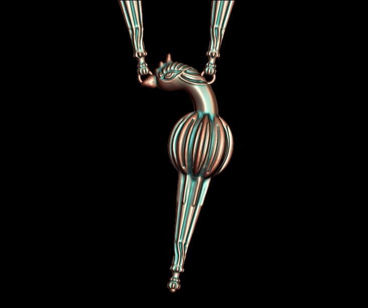 Peacock Necklace 3d Model 3D print model_14