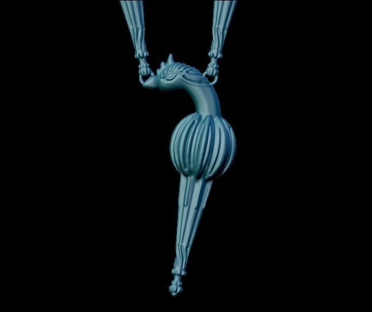 Peacock Necklace 3d Model 3D print model_19